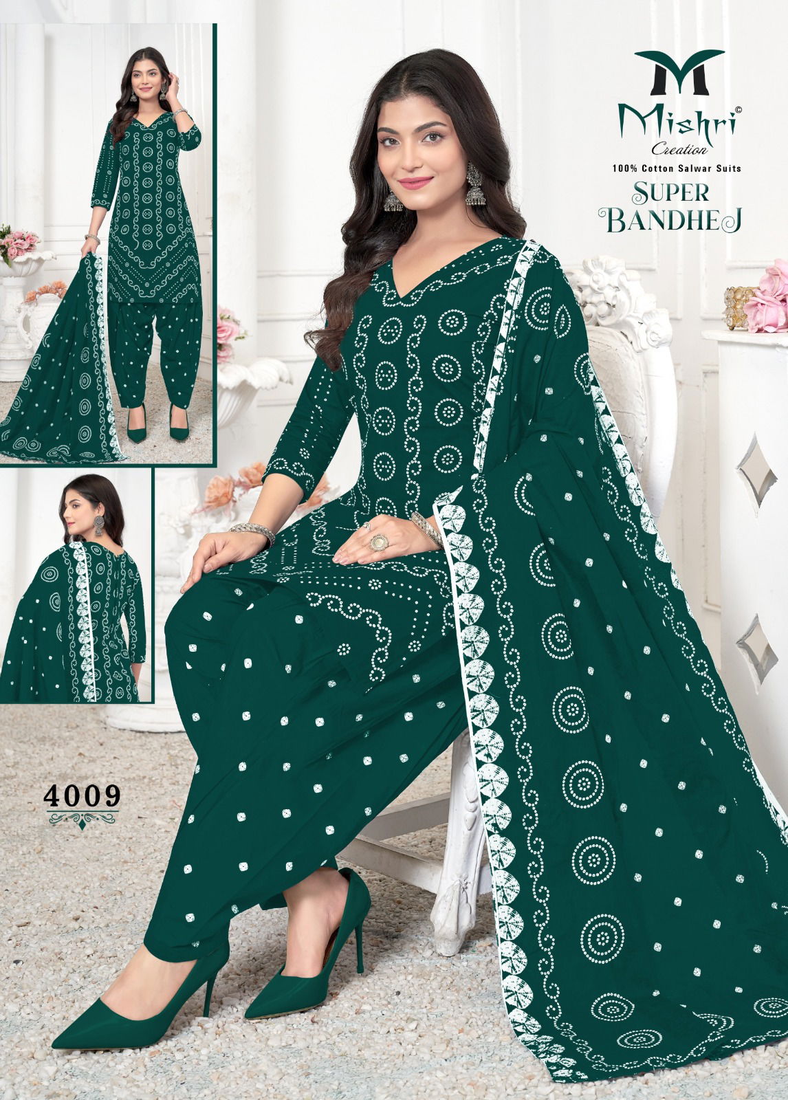 Super Bandhej Vol 4 By Mishri Pure Cotton Printed Dress Material Online Wholesale